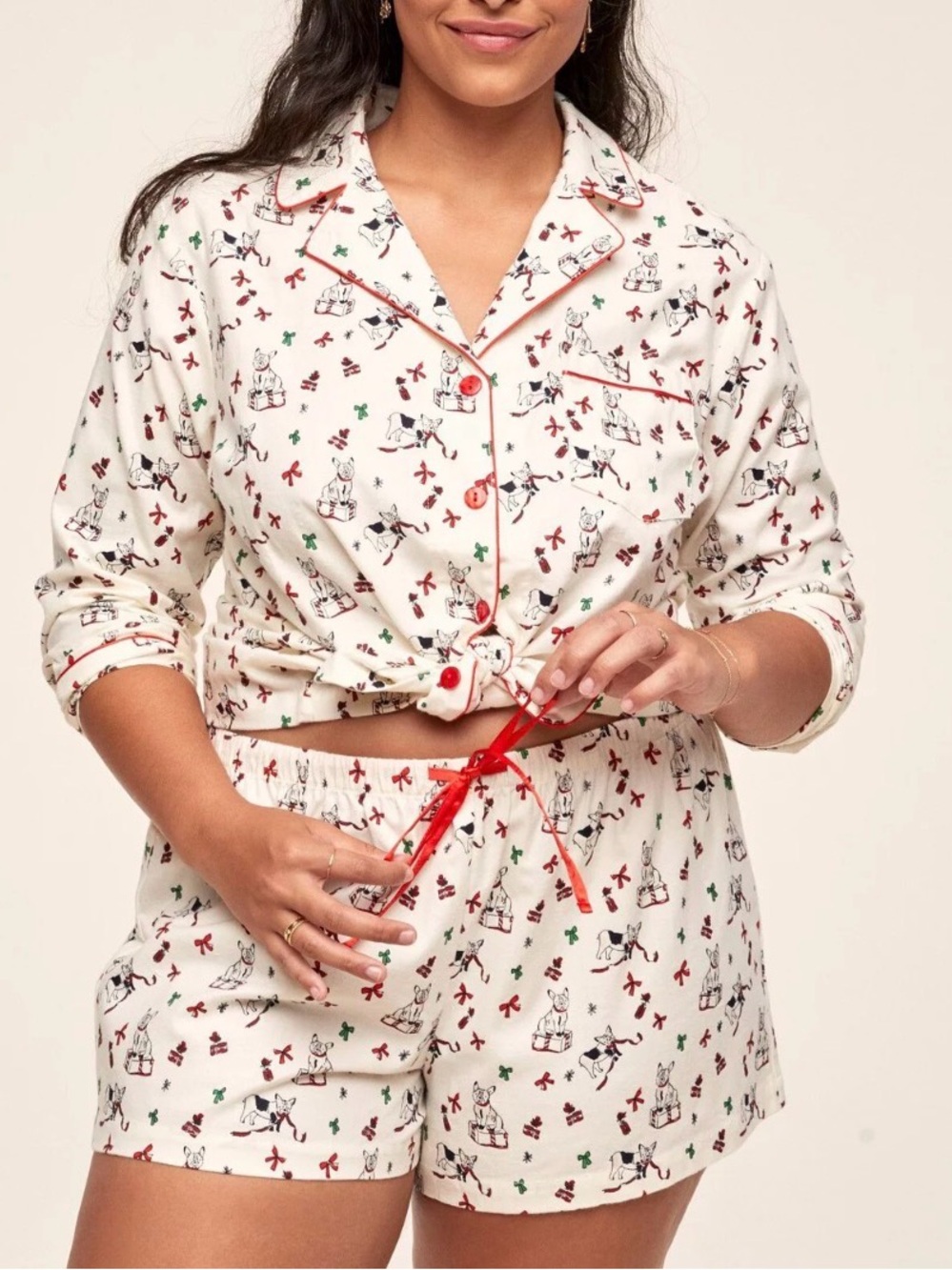 Adore Me NWT Cream Puppy love set